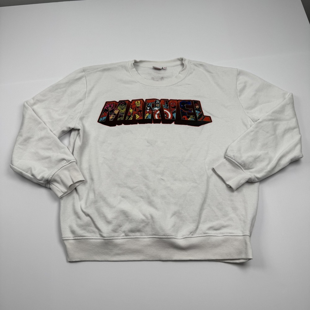Marvel Sweatshirt Mens XL Crewneck Avengers Super Heroes Comic Book Pullover